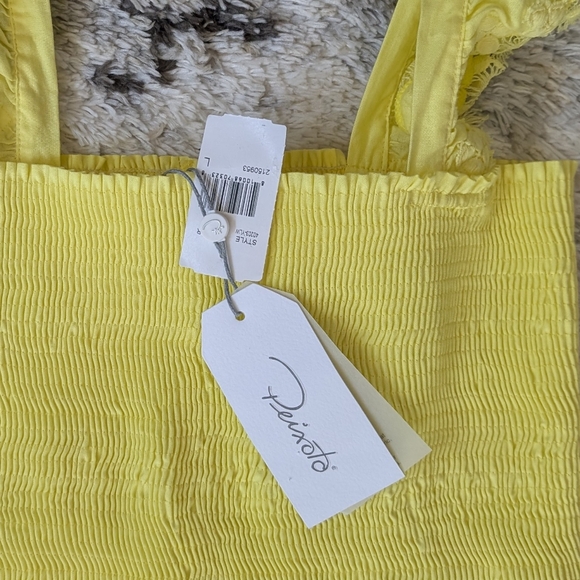 Peixoto Yellow Blouse with Ruffles - NWT - Picture 2 of 6